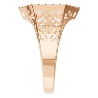 RI-8124 Rose Gold Ring UNSET - Side View