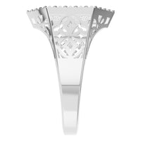 RI-8124 White Gold Ring UNSET - Side View