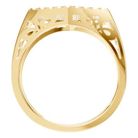 RI-8124 Yellow Gold Ring UNSET - Top View
