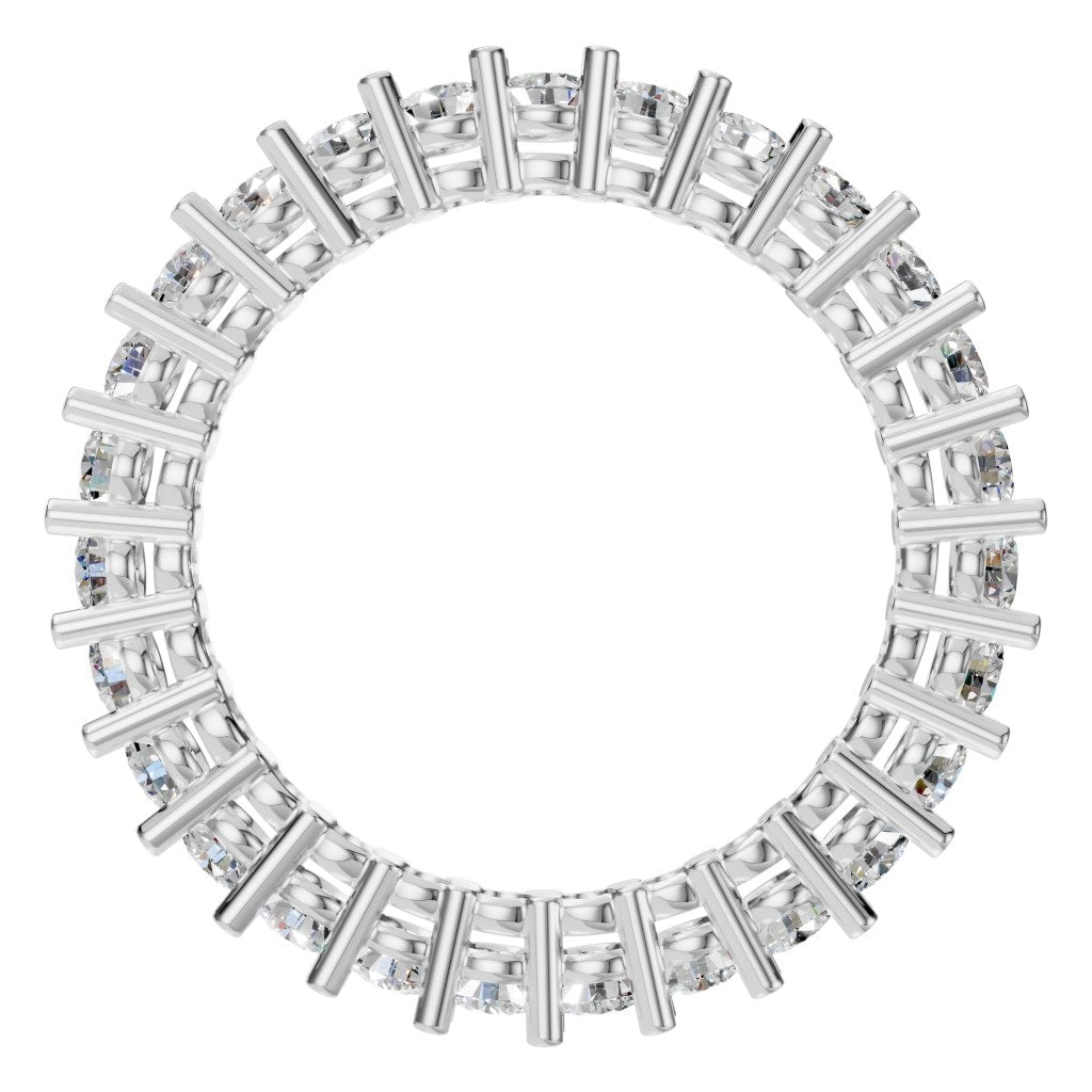 RI-8213 White Gold Ring SET - Top View