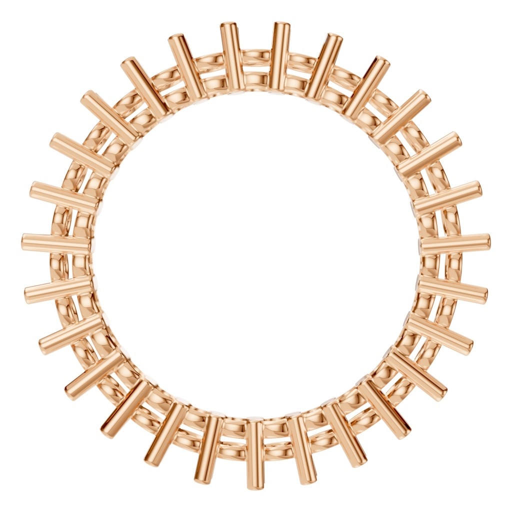 RI-8213 Rose Gold Ring UNSET - Top View