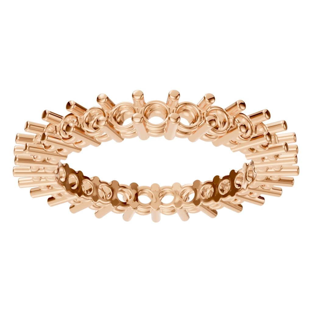 RI-8213 Rose Gold Ring UNSET - Front View