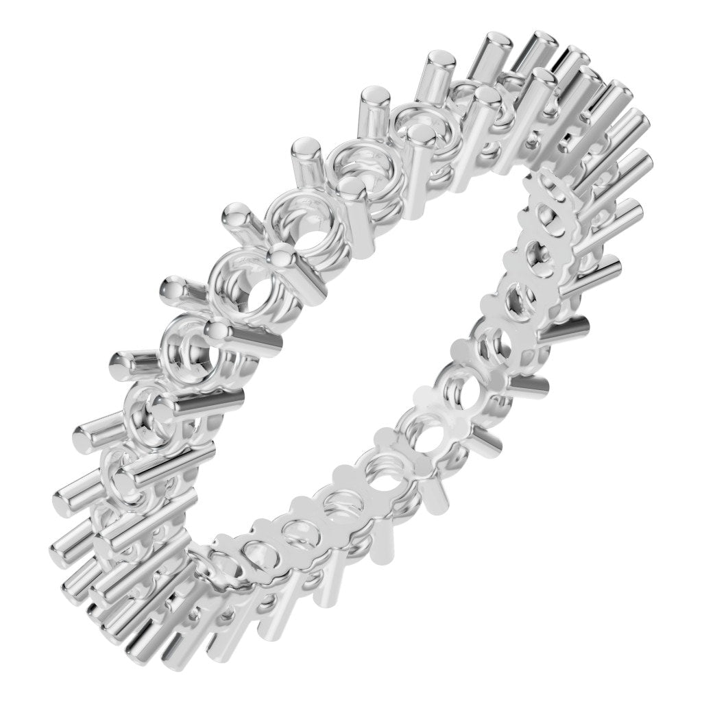 RI-8213 White Gold Ring UNSET - Main View