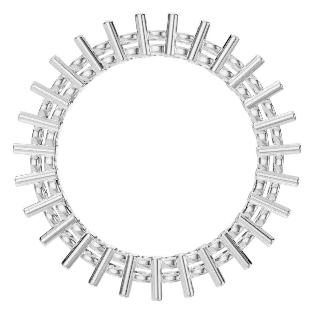 RI-8213 White Gold Ring UNSET - Top View