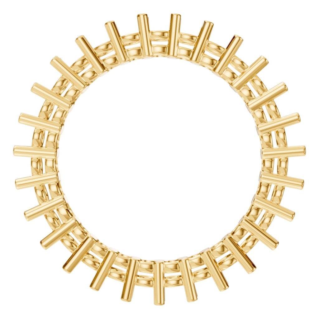 RI-8213 Yellow Gold Ring UNSET - Top View