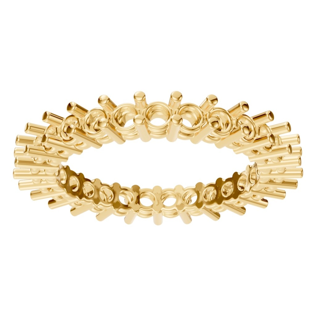 RI-8213 Yellow Gold Ring UNSET - Front View