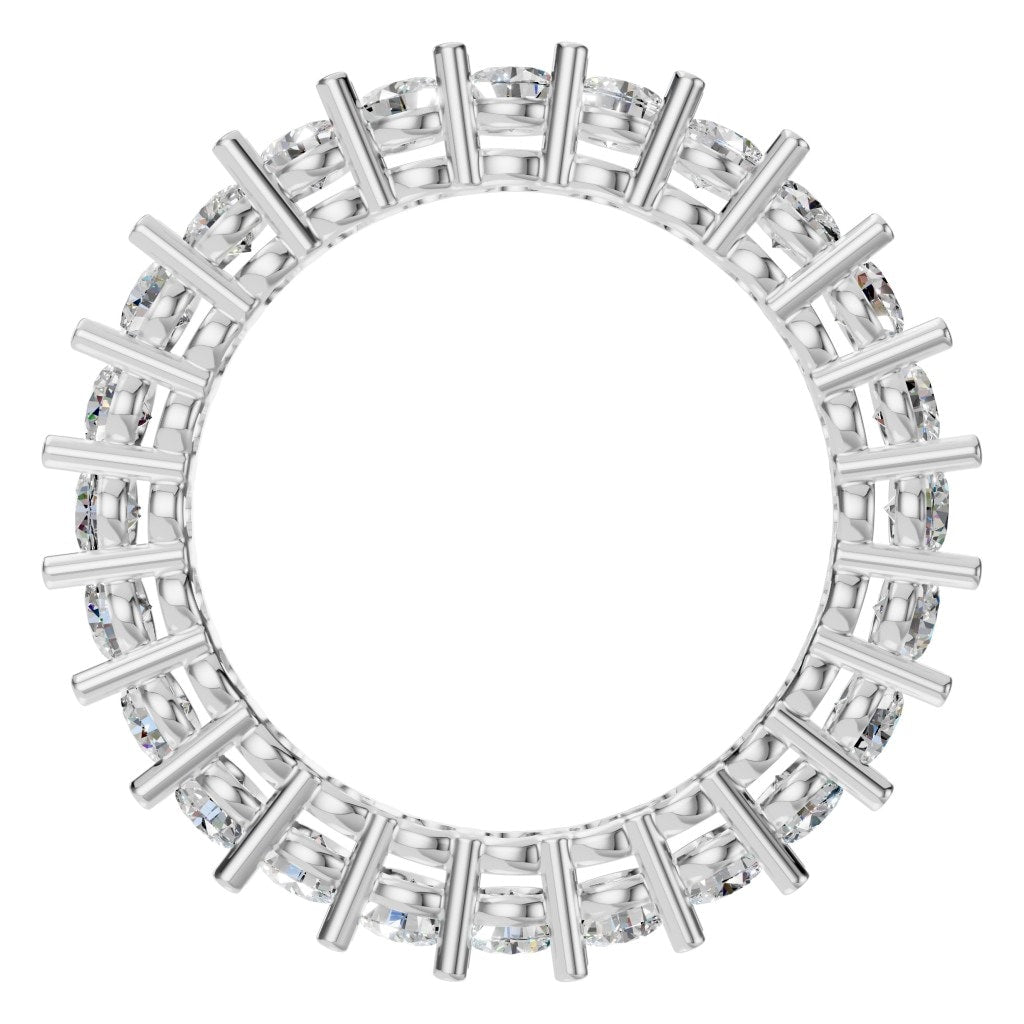 RI-8213 White Gold Ring SET - Top View