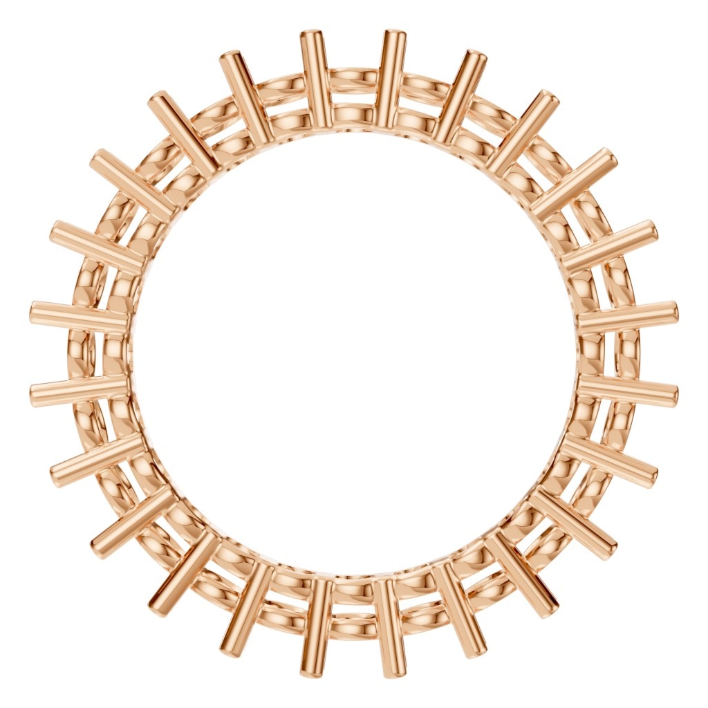 RI-8213 Rose Gold Ring UNSET - Top View