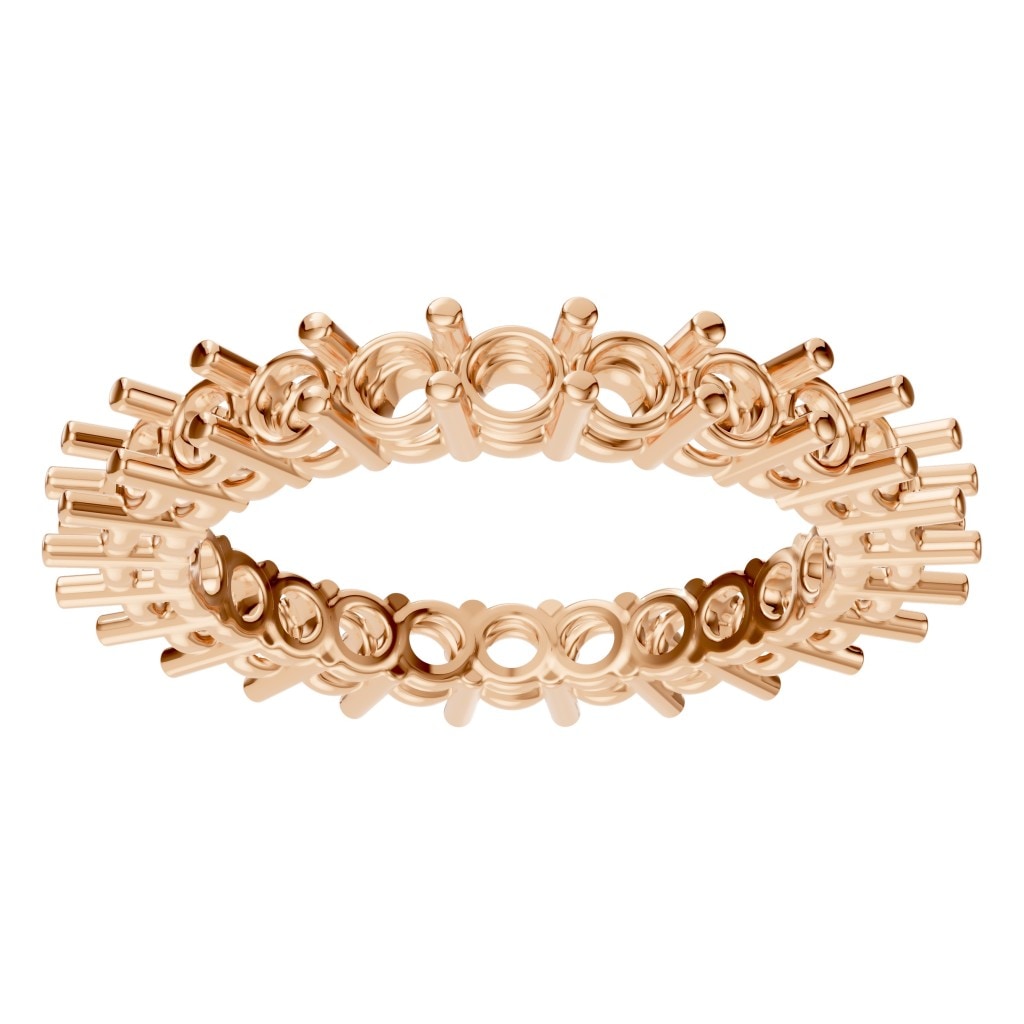 RI-8213 Rose Gold Ring UNSET - Front View
