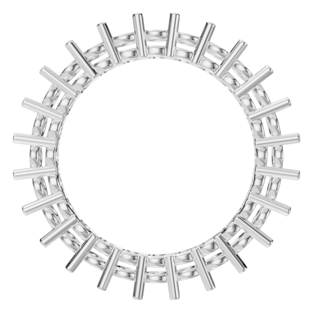 RI-8213 White Gold Ring UNSET - Top View