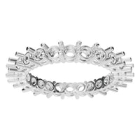 RI-8213 White Gold Ring UNSET - Front View