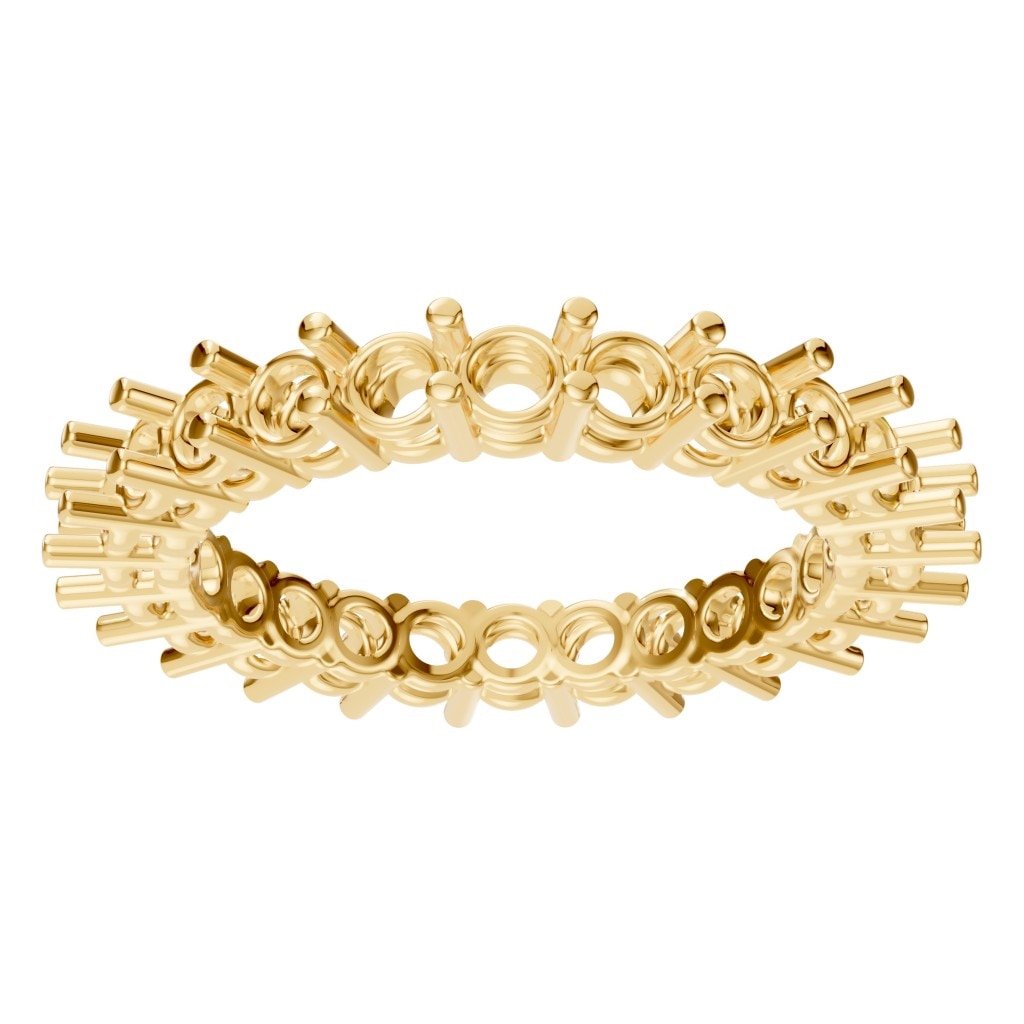RI-8213 Yellow Gold Ring UNSET - Front View