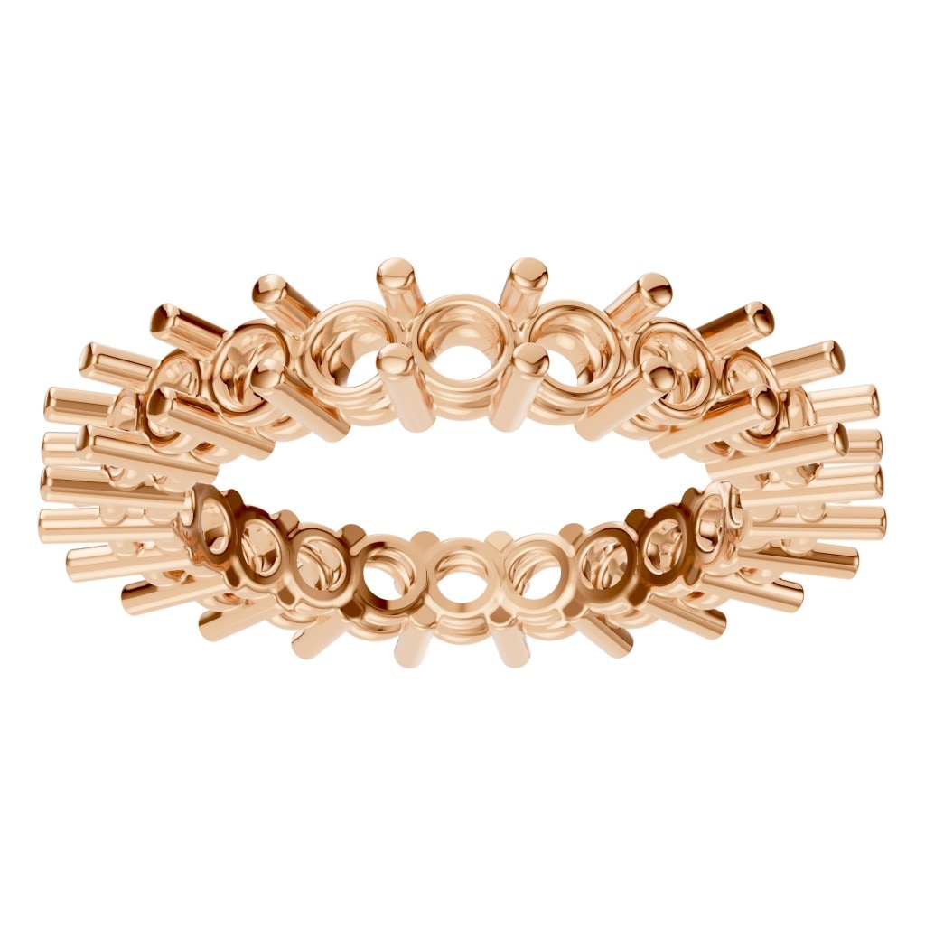 RI-8213 Rose Gold Ring UNSET - Front View
