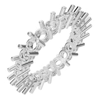 RI-8213 White Gold Ring UNSET - Main View