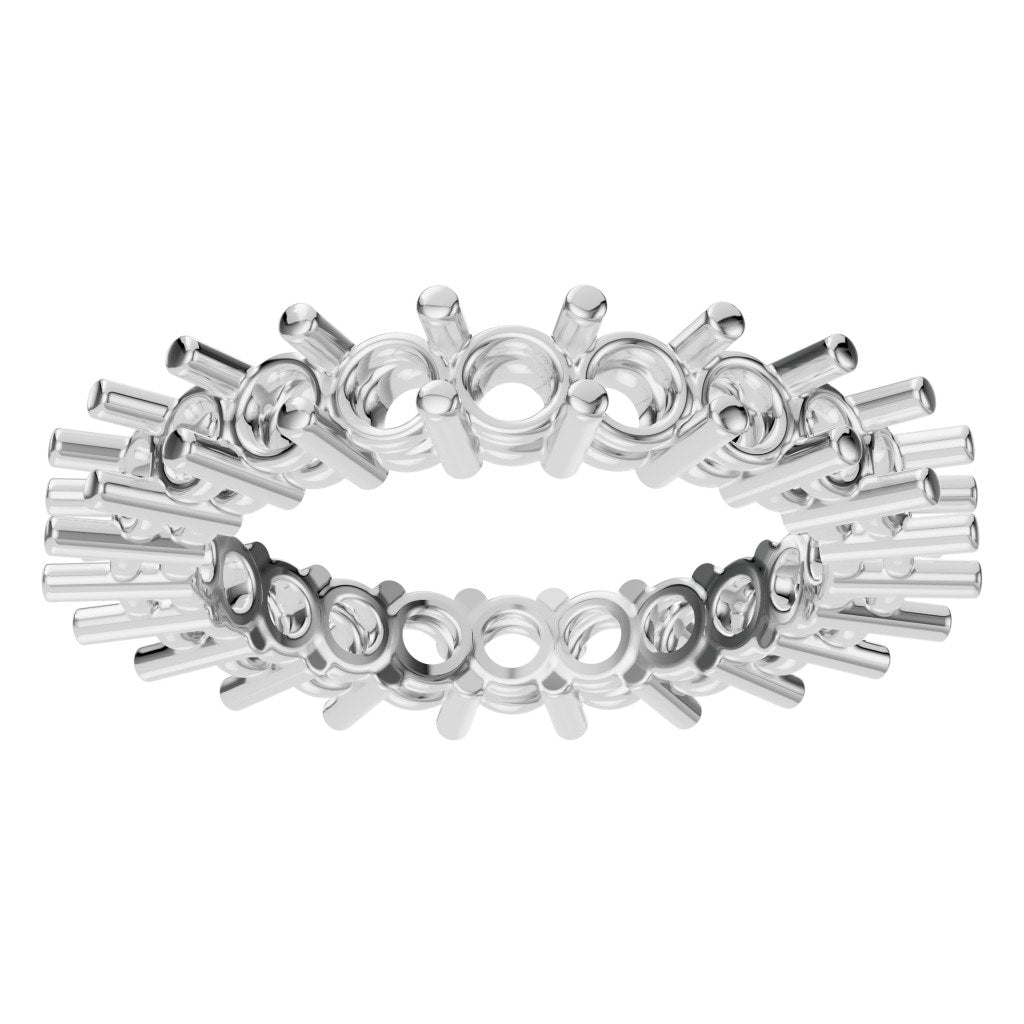 RI-8213 White Gold Ring UNSET - Front View