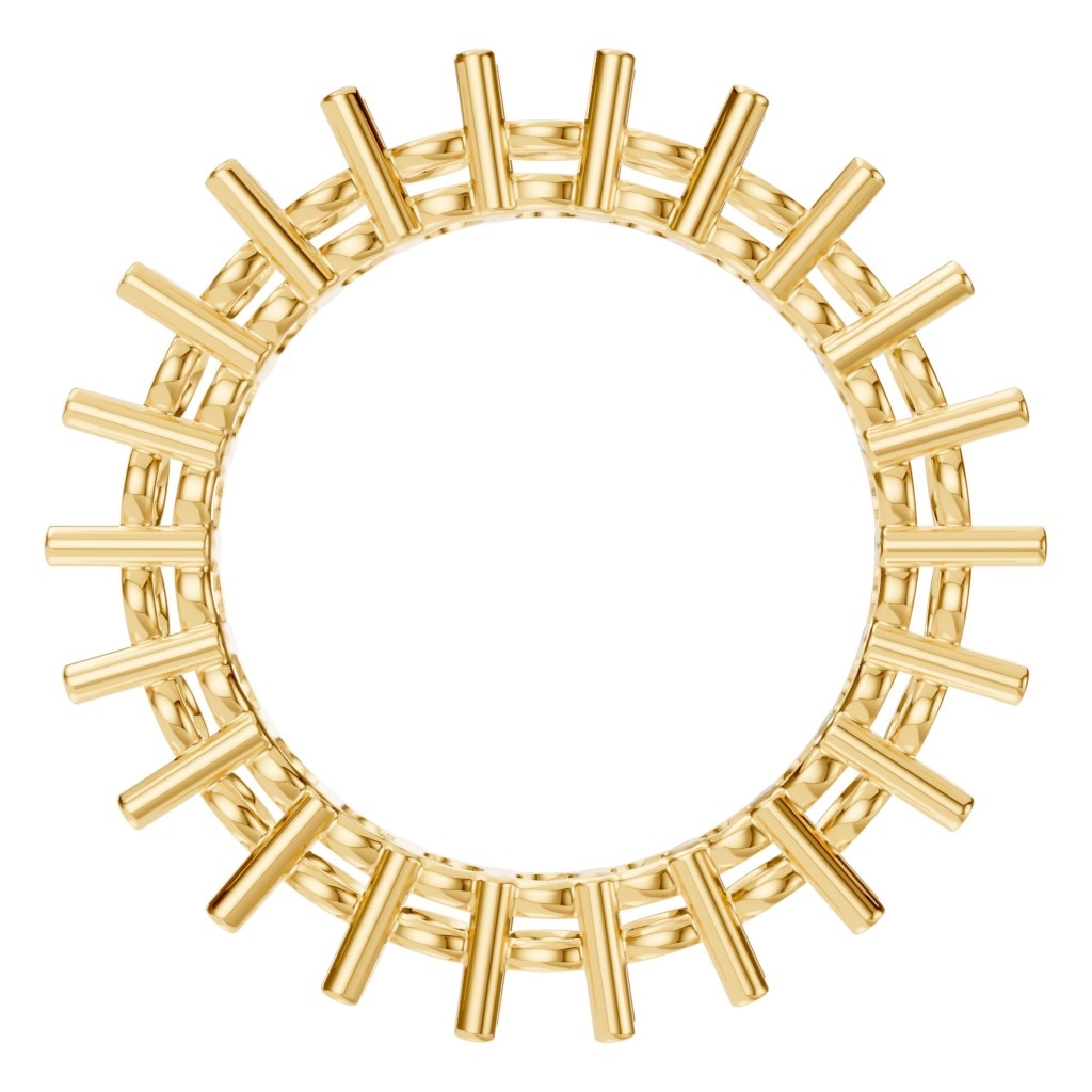 RI-8213 Yellow Gold Ring UNSET - Top View