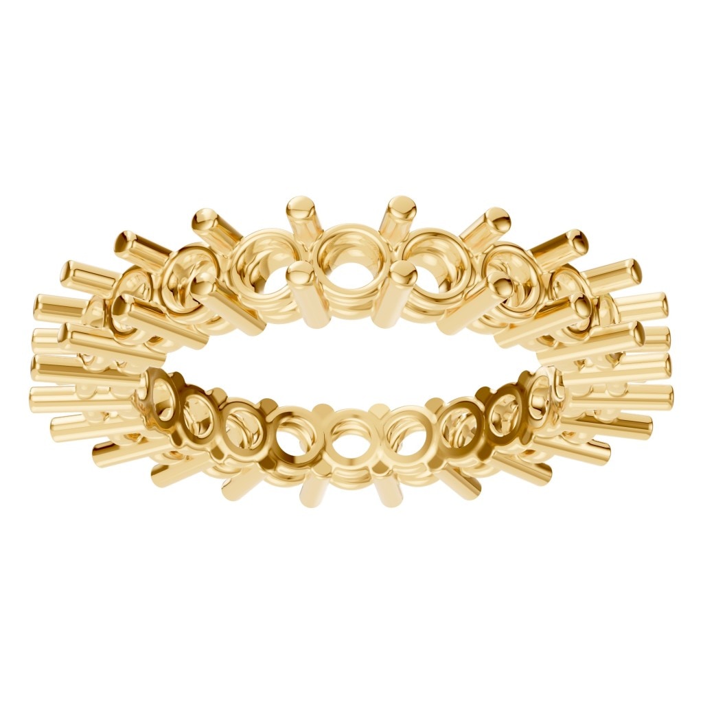 RI-8213 Yellow Gold Ring UNSET - Front View