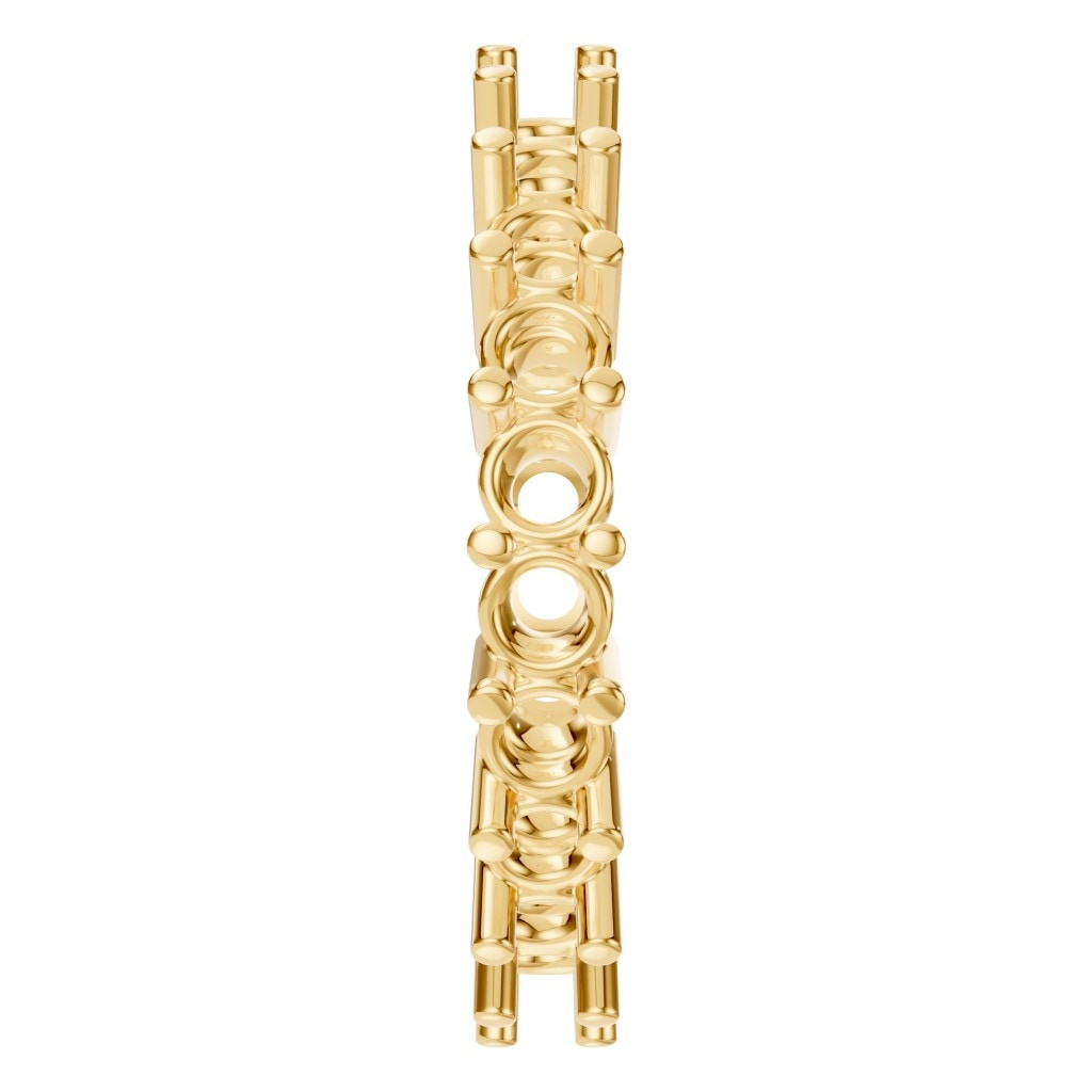 RI-8213 Yellow Gold Ring UNSET - Side View