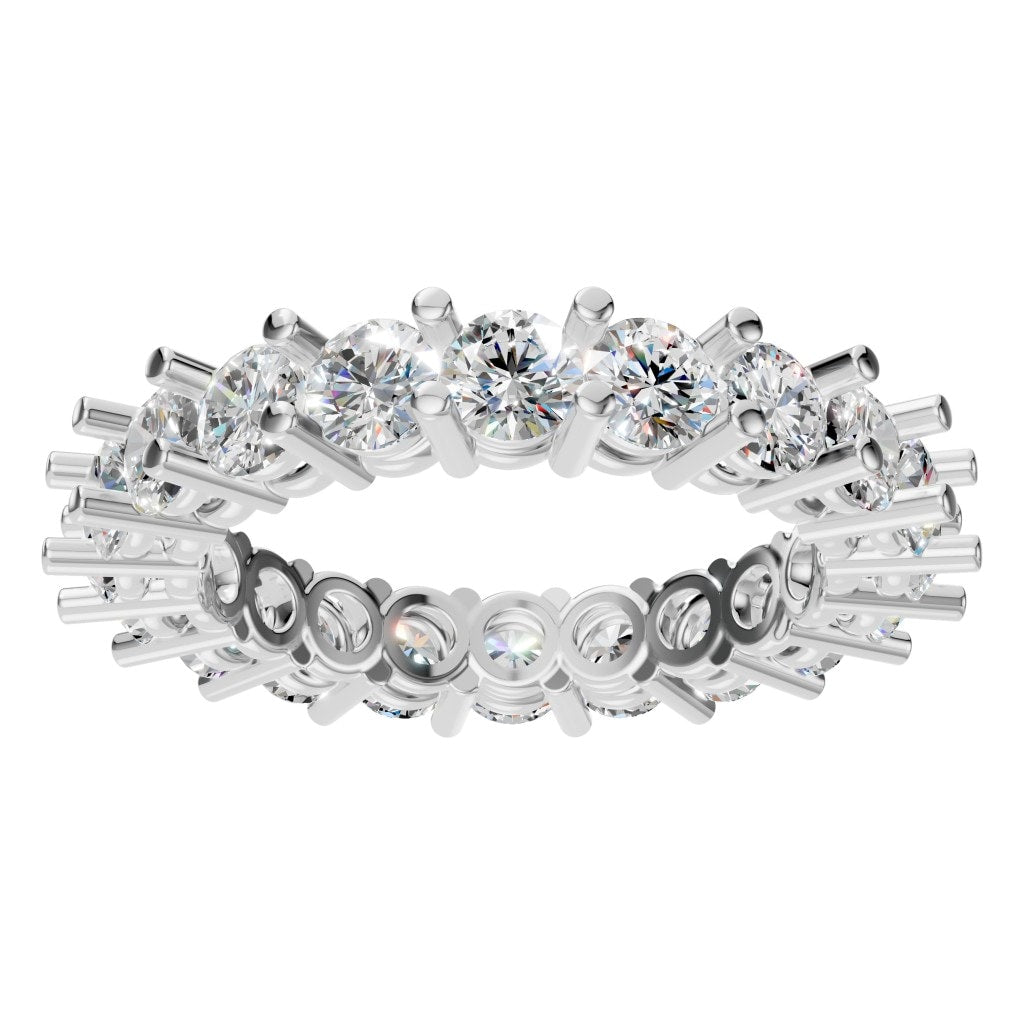 RI-8213 White Gold Ring SET - Front View