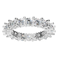 RI-8213 White Gold Ring SET - Front View