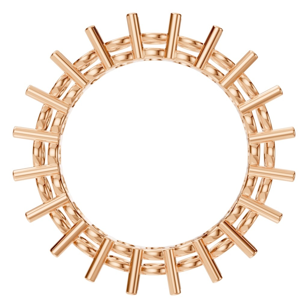 RI-8213 Rose Gold Ring UNSET - Top View