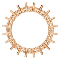 RI-8213 Rose Gold Ring UNSET - Top View
