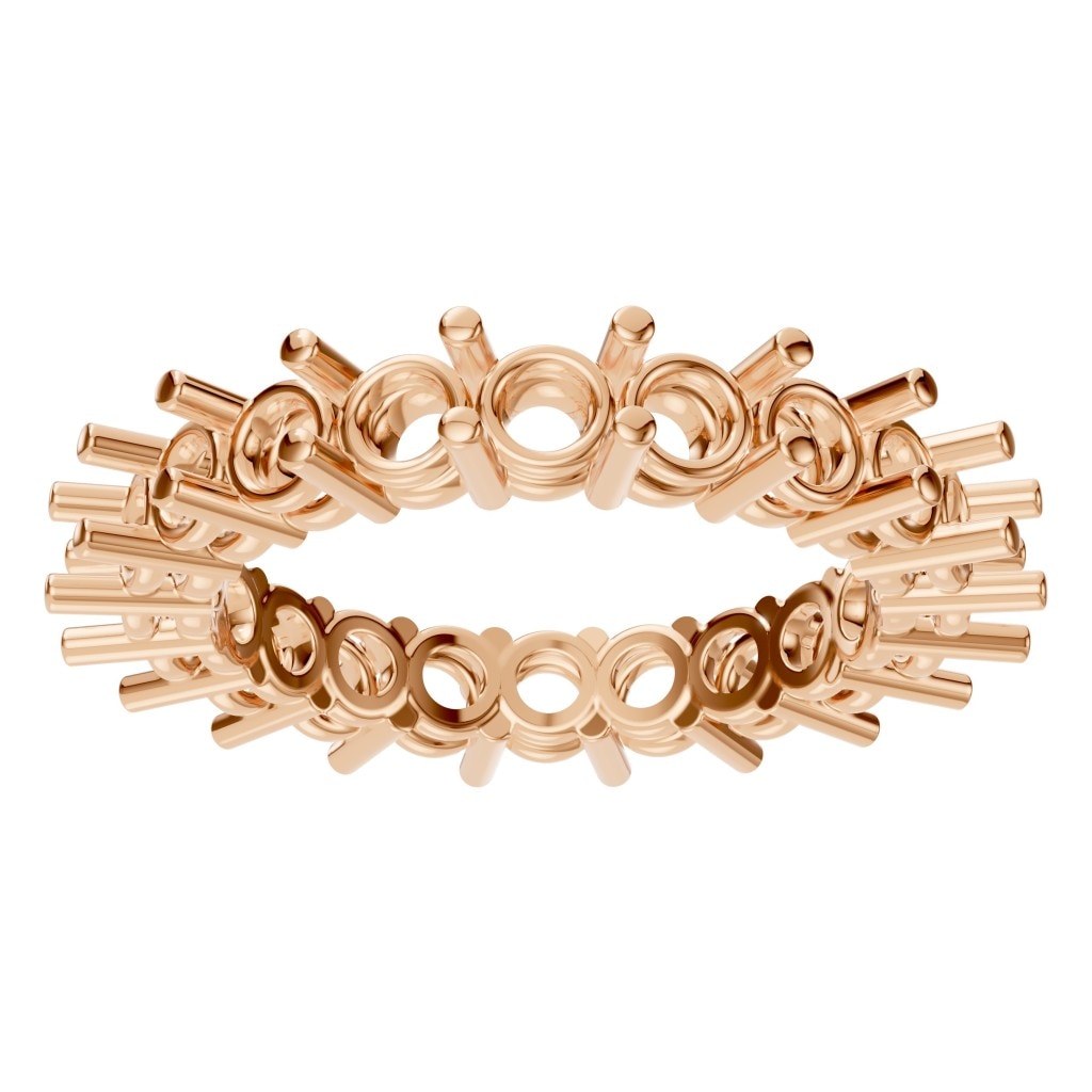 RI-8213 Rose Gold Ring UNSET - Front View