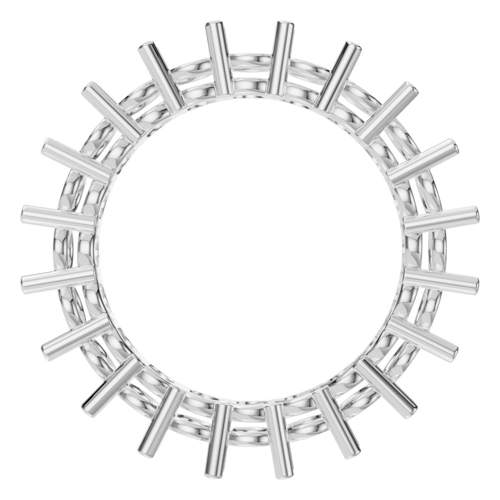 RI-8213 White Gold Ring UNSET - Top View