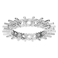 RI-8213 White Gold Ring UNSET - Front View