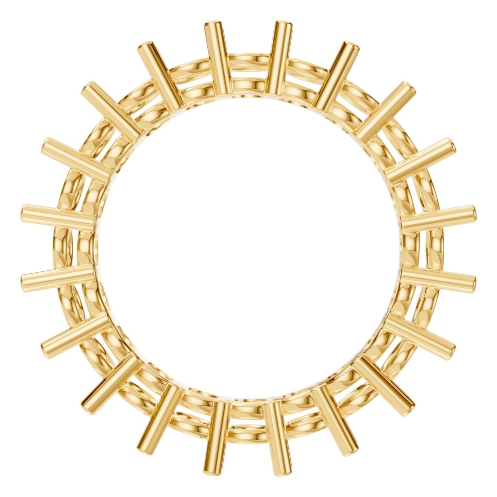 RI-8213 Yellow Gold Ring UNSET - Top View