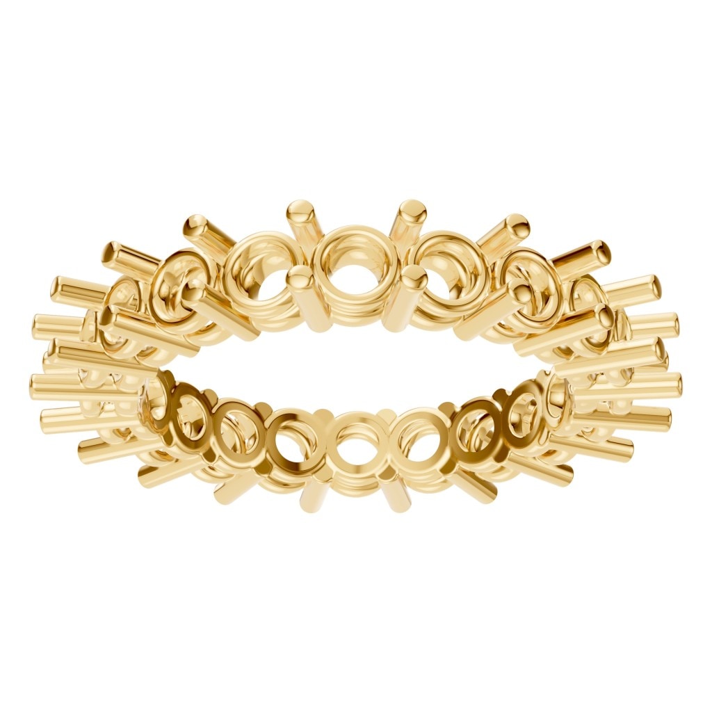 RI-8213 Yellow Gold Ring UNSET - Front View