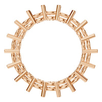 RI-8213 Rose Gold Ring UNSET - Top View