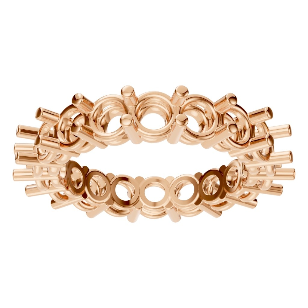 RI-8213 Rose Gold Ring UNSET - Front View