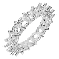 RI-8213 White Gold Ring UNSET - Main View
