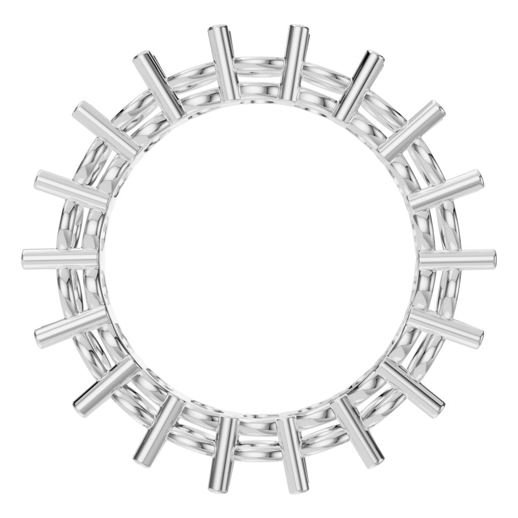 RI-8213 White Gold Ring UNSET - Top View