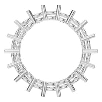 RI-8213 White Gold Ring UNSET - Top View