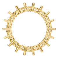 RI-8213 Yellow Gold Ring UNSET - Top View