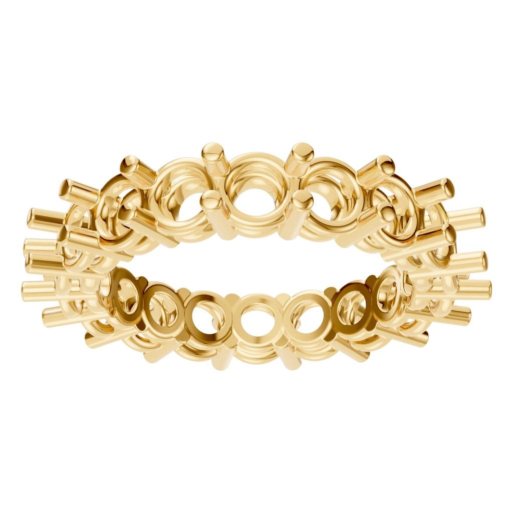 RI-8213 Yellow Gold Ring UNSET - Front View