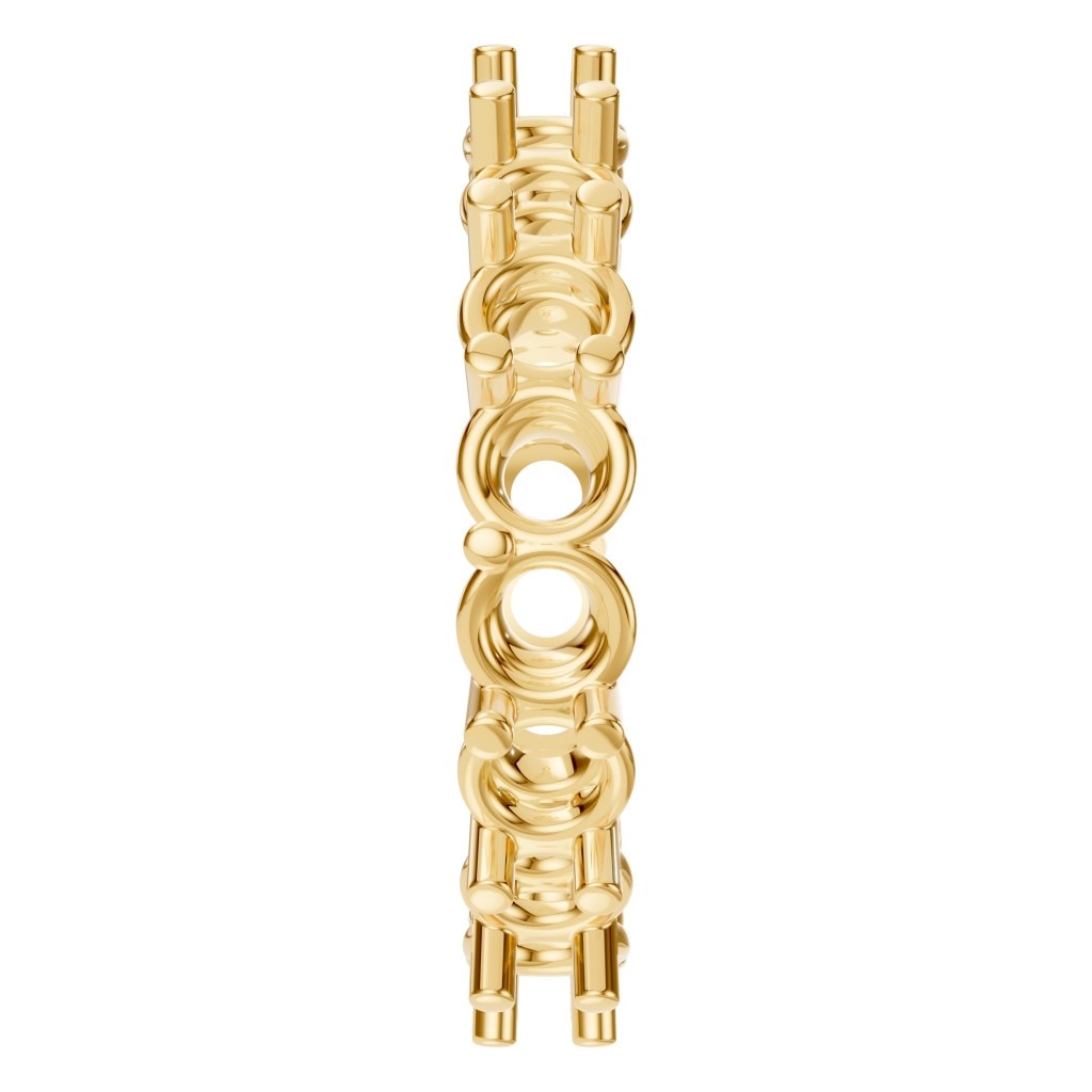 RI-8213 Yellow Gold Ring UNSET - Side View