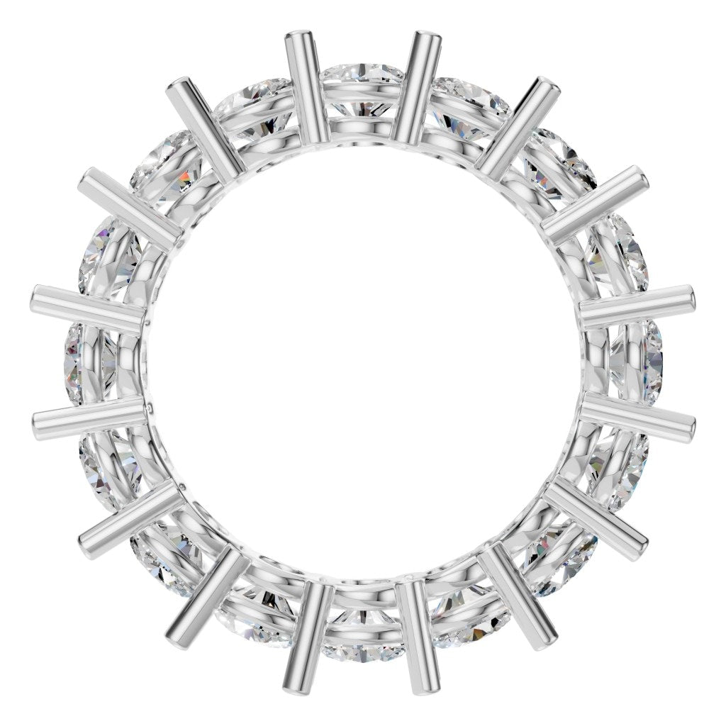 RI-8213 White Gold Ring SET - Top View