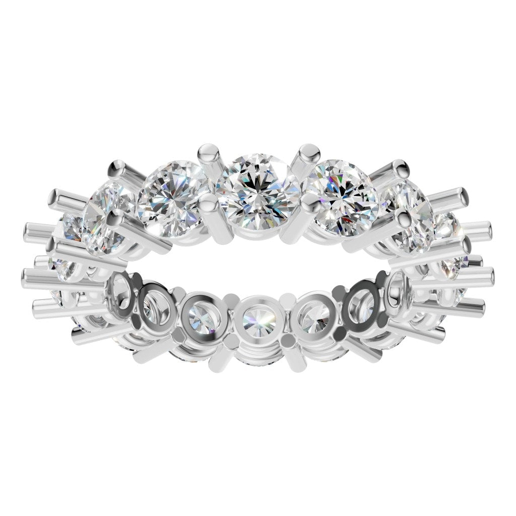 RI-8213 White Gold Ring SET - Front View