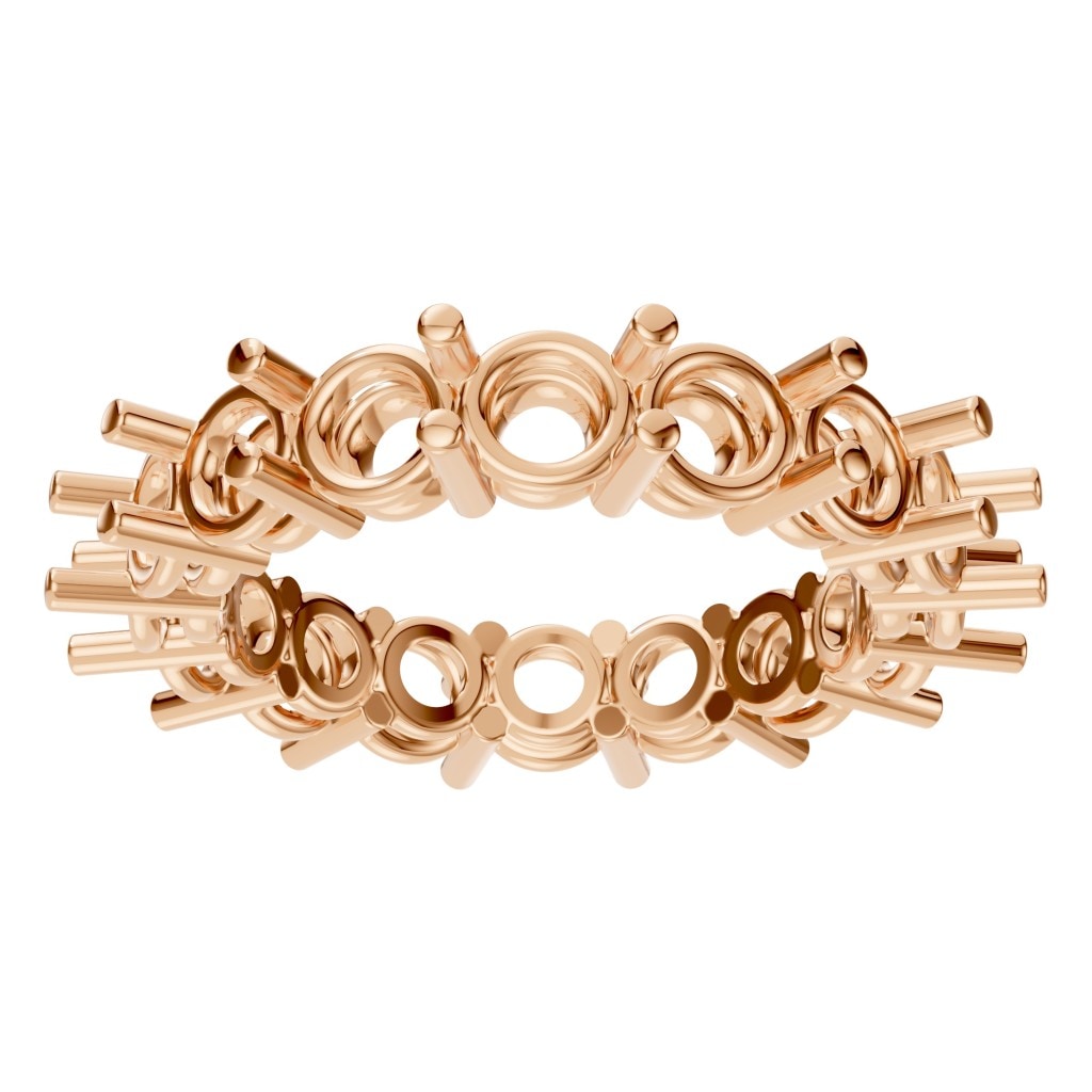 RI-8213 Rose Gold Ring UNSET - Front View