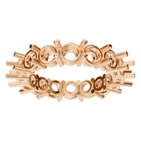 RI-8213 Rose Gold Ring UNSET - Front View