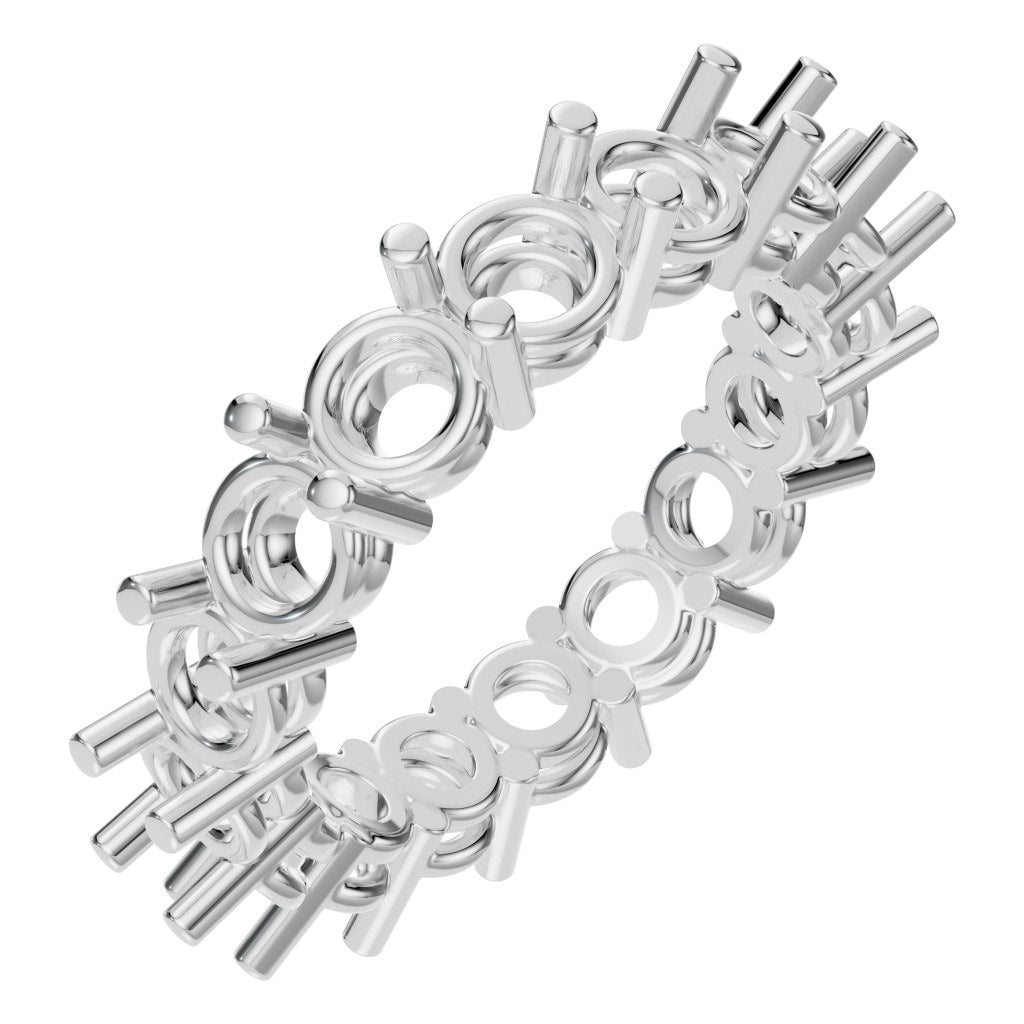 RI-8213 White Gold Ring UNSET - Main View