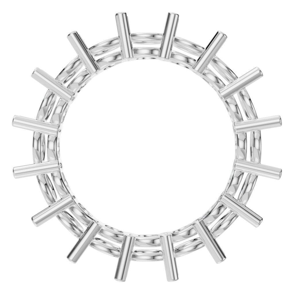 RI-8213 White Gold Ring UNSET - Top View