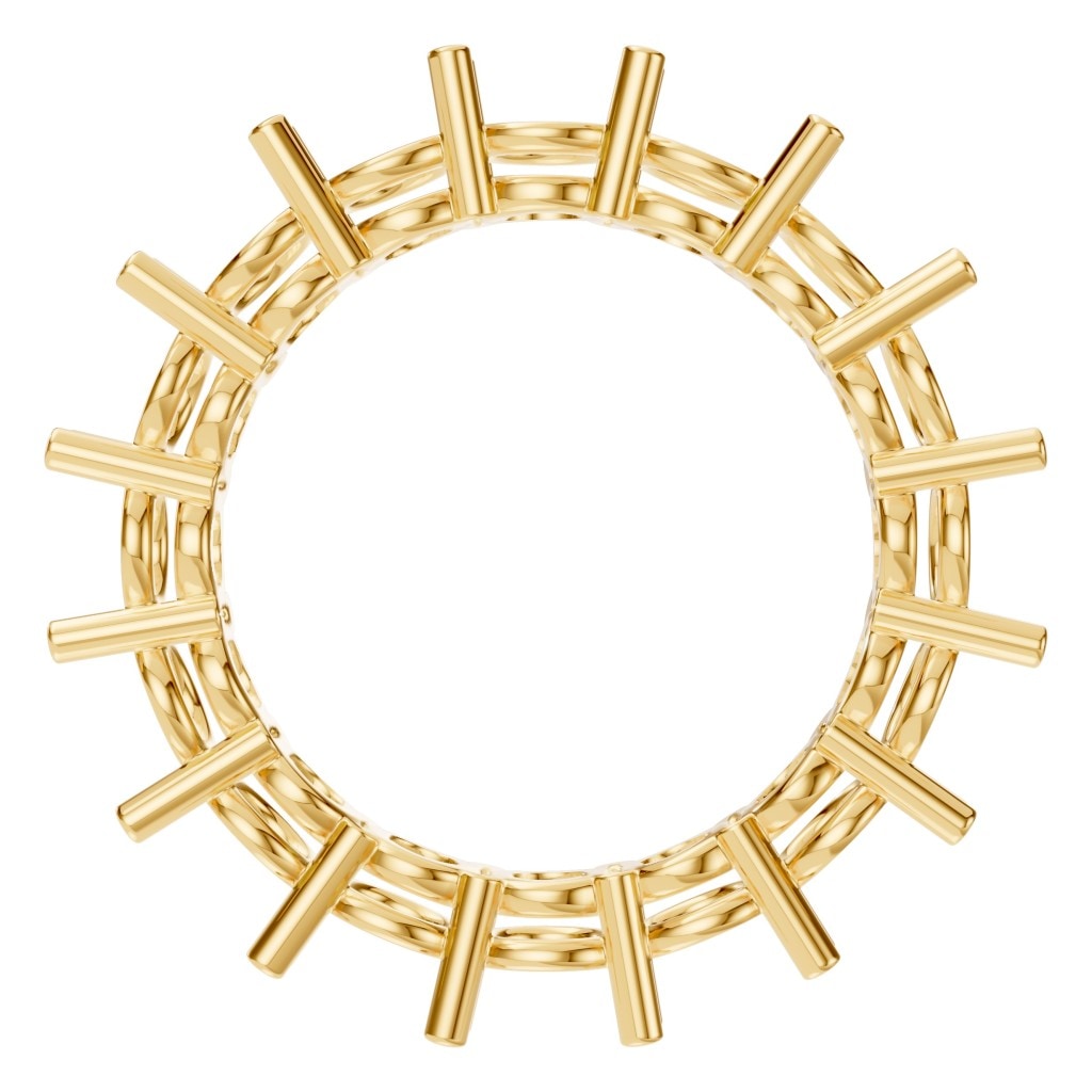 RI-8213 Yellow Gold Ring UNSET - Top View