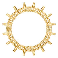 RI-8213 Yellow Gold Ring UNSET - Top View