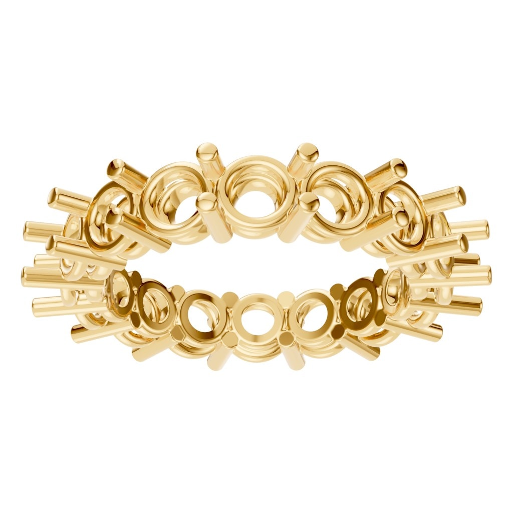 RI-8213 Yellow Gold Ring UNSET - Front View