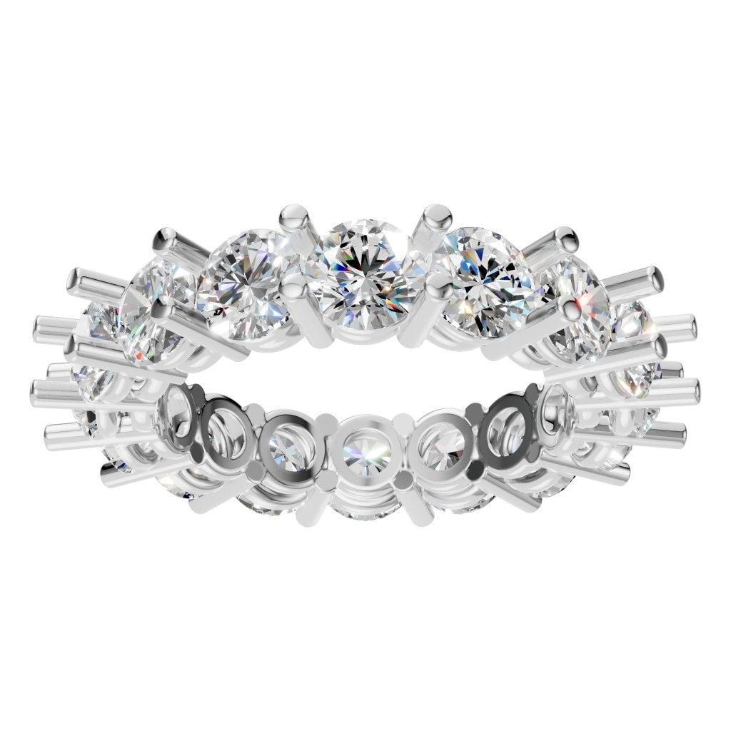 RI-8213 White Gold Ring SET - Front View