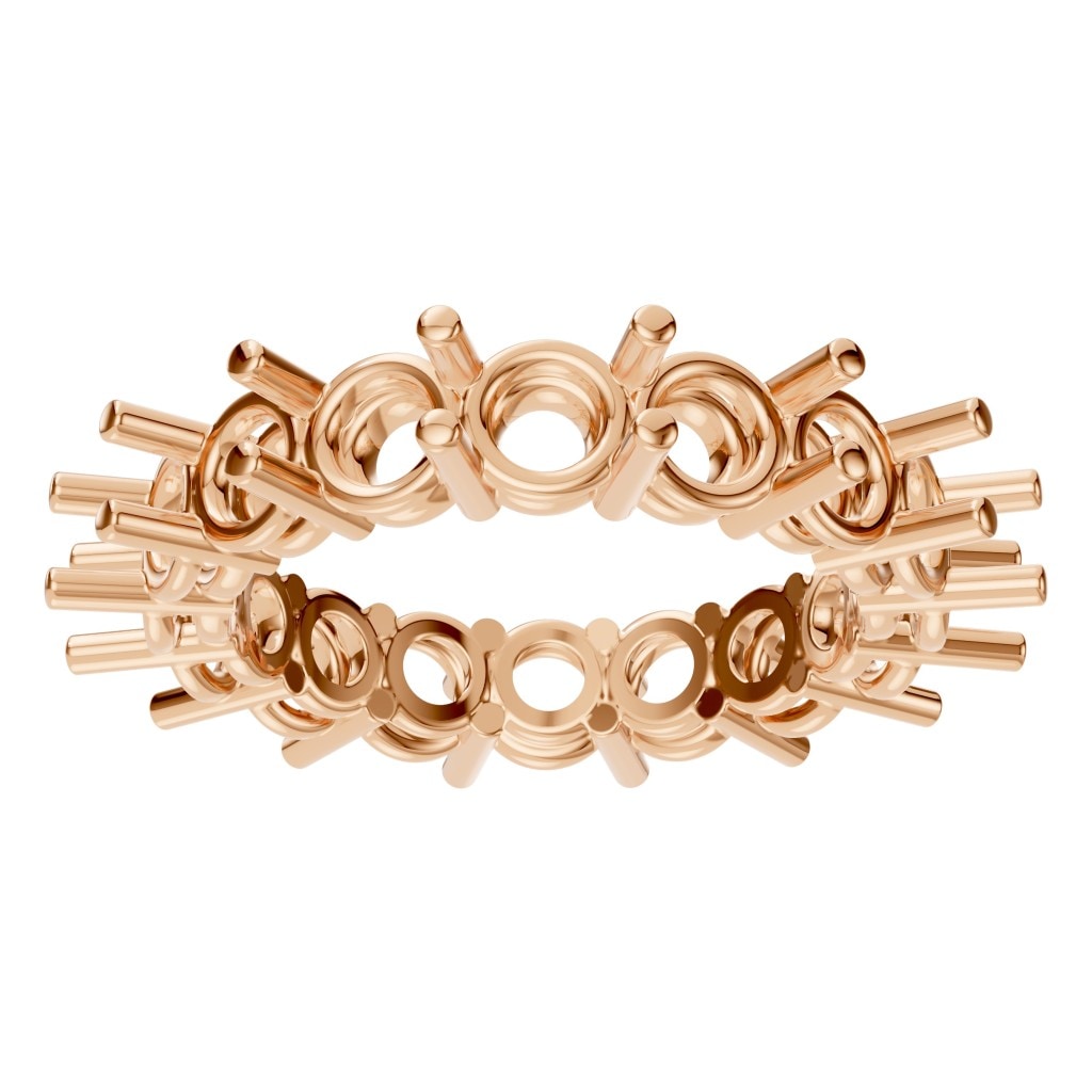 RI-8213 Rose Gold Ring UNSET - Front View